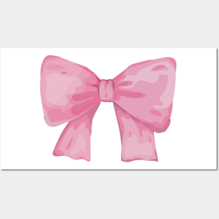 Coquette pink bow Posters and Art